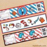 FREE Printable Dr. Seuss Cat in the Hat Water Bottle Labels