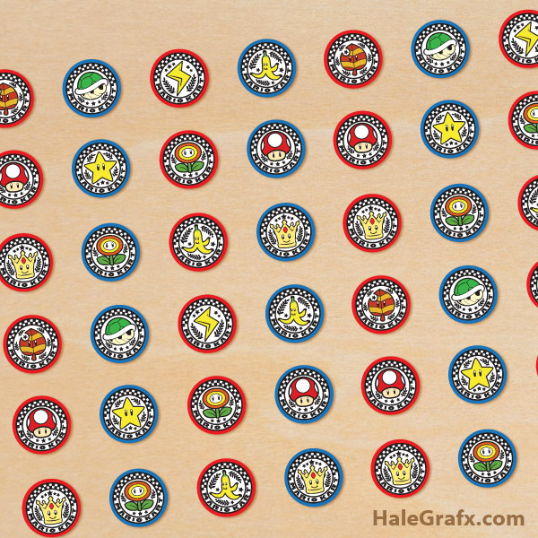FREE Printable Mario Kart Hershey’s Kisses Stickers