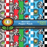 FREE Mario Kart Digital Paper Pack
