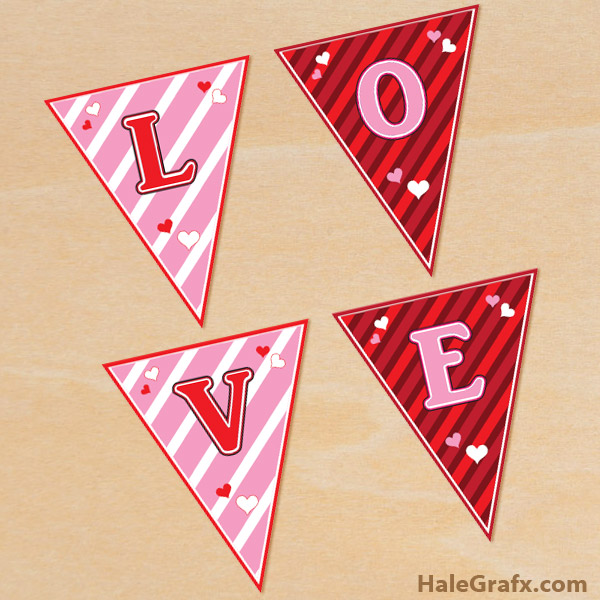 FREE Printable Valentine s Day Alphabet Banner Pack