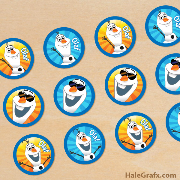 free printable frozen olaf cupcake toppers