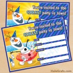 FREE Printable Frozen Olaf Birthday Party Invitations