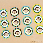 FREE Printable Mod Monkey Cupcake Toppers