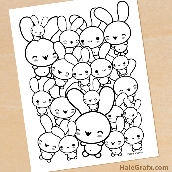 7600 Collections Coloring Page Printable Bunny  Free