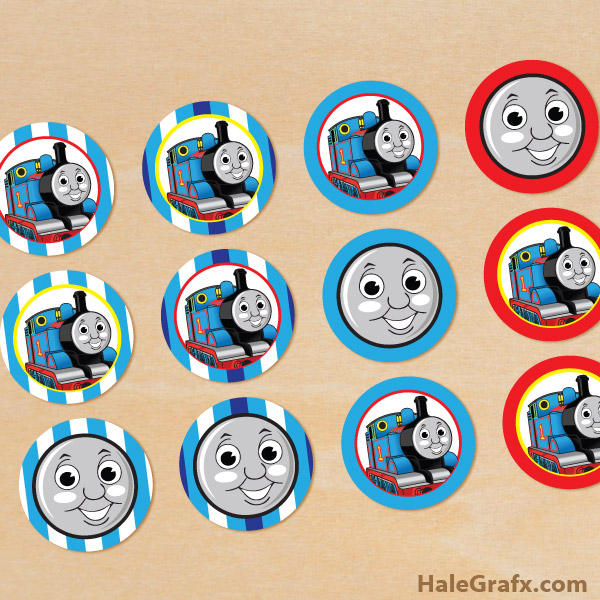 FREE Printable Thomas The Tank Engine Cupcake Toppers FREE Printable Thomas The Tank Engine Cupcake Toppers