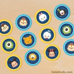 FREE Printable Disney Tsum Tsum Cupcake Toppers