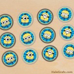 FREE Printable Kawaii Minions Cupcake Toppers