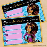 FREE Printable Monster High Clawdeen Wolf Birthday Invitation