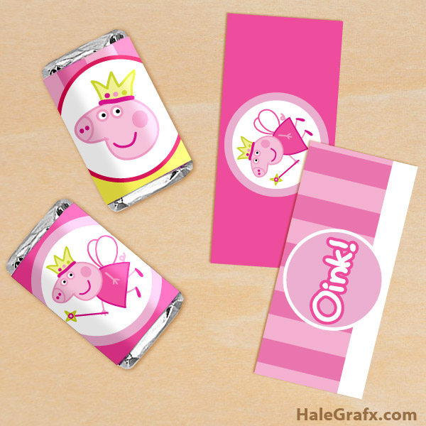 FREE Printable Princess Fairy Peppa Pig Mini Candy Bar Wrappers