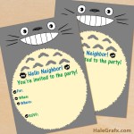 FREE Printable My Neighbor Totoro Birthday Invitation