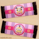 FREE Printable Girl Minion Candy Bar Wrappers