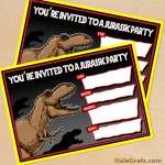 FREE Printable Jurassic Park T-Rex Birthday Invitation