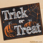 FREE Printable Halloween Trick or Treat Chalkboard Art