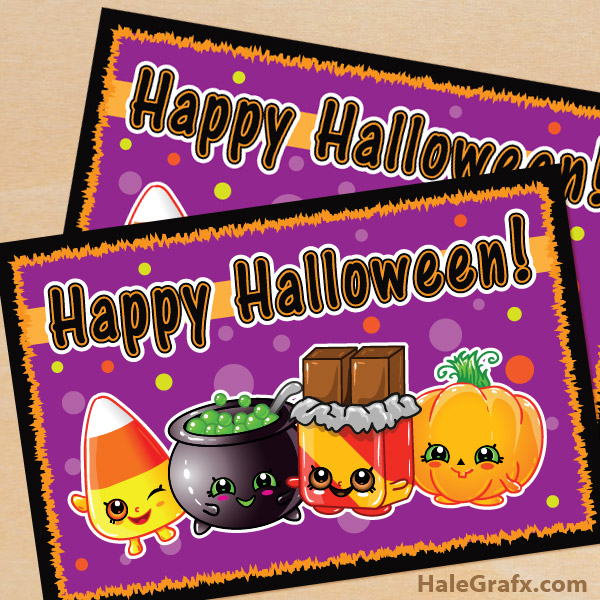 FREE Printable Shopkins Halloween Card