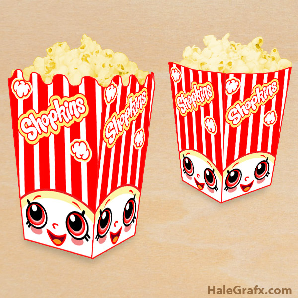FREE Printable Shopkins Popcorn Box FREE Printable Shopkins Popcorn Box