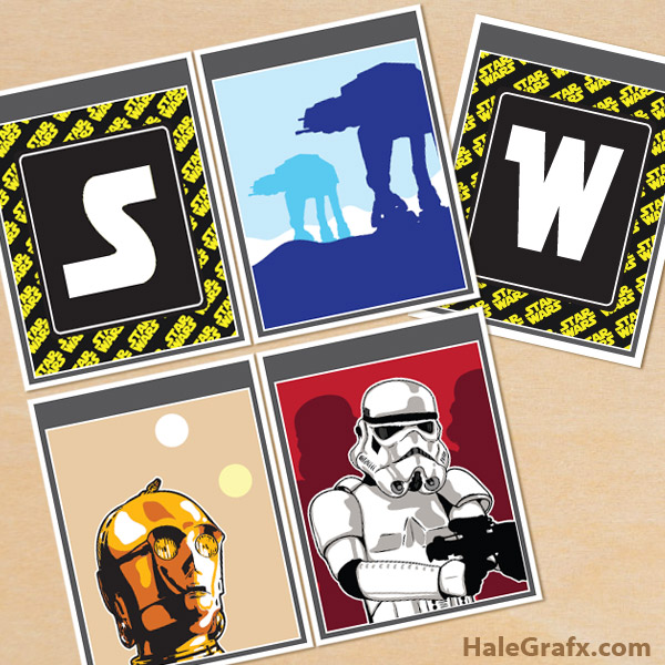Free Printable Star Wars Alphabet Banner Pack