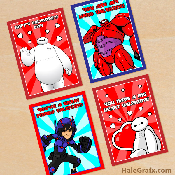 Free Printable Big Hero 6 Valentines