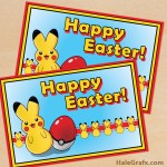 FREE Printable Cute Pikachu Easter Greeting Card
