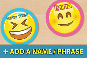 Add a name or phrase to your emoji cupcake toppers