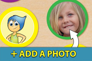 Add a photo to your Inside Out cupcake toppers