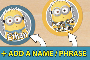 Cake Topper Multiple Minions Personalised | Cakeoholix