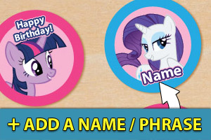 Add a name or phrase to your My Little Pony cupcake toppers