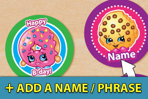 Add a name or phrase to your Shopkins cupcake toppers