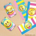 FREE Printable Emoji Mini Candy Bar Wrappers