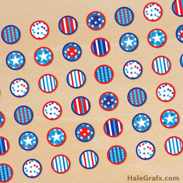 FREE Printable July 4th Hershey’s Kisses Stickers