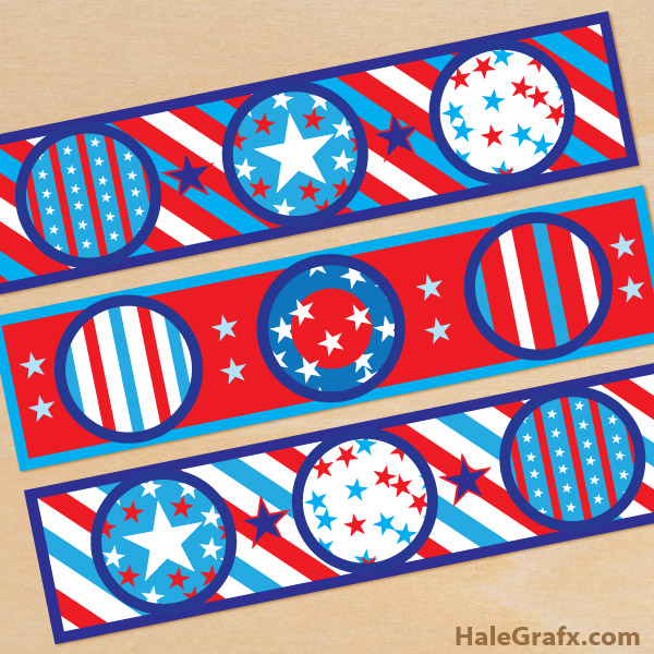 FREE Printable Water Bottle Labels for 4th of July