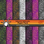 FREE Halloween Spiderwebs Digital Paper Pack