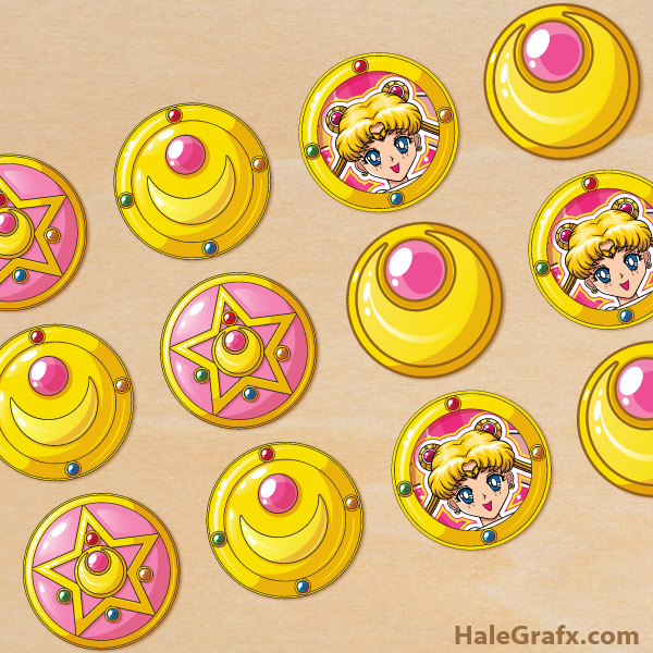 FREE Printable Sailor Moon Cupcake Toppers