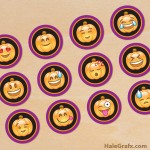 FREE Printable Halloween Emoji Cupcake Toppers