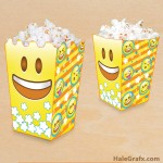 FREE Printable Emoji Popcorn Box