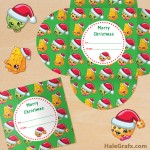 FREE Printable Christmas Shopkins Gift Card Holder