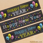 FREE Printable Chalk New Year Water Bottle Labels