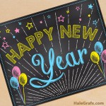 FREE Printable Chalk New Year Poster