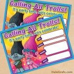 FREE Printable Trolls Movie Birthday Invitation