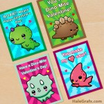 FREE Printable Cute Dinosaur Valentines