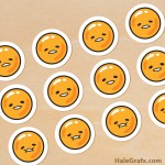 FREE Printable Gudetama Cupcake Toppers