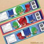 Free Printable PJ Masks Water Bottle Labels