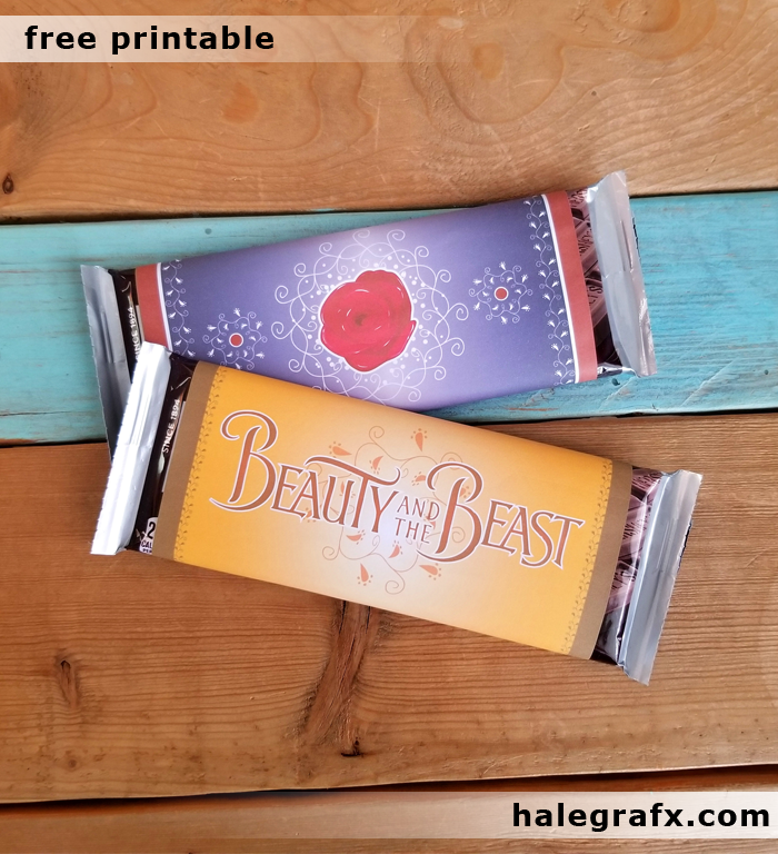 FREE Printable Beauty and the Beast Candy Bar Wrappers FREE Printable Beauty and the Beast Candy Bar Wrappers
