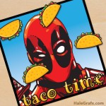 FREE Printable Pin the Tacos on Deadpool