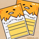 FREE Printable Gudetama Birthday Invitation