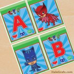 FREE Printable PJ Masks Alphabet Banner Pack