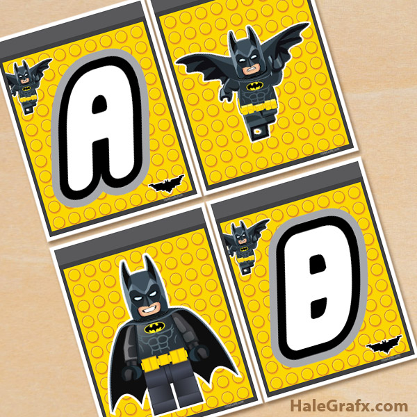 Lego The Batman Movie Happy Birthday Jumbo Letter Banner Kit 