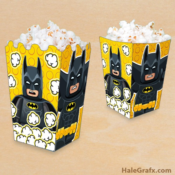 Free Printable LEGO Batman Popcorn Box
