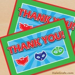 FREE Printable PJ Masks Thank You Card