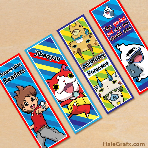 Free Printable Yo Kai Watch Bookmarks - roblox yo kai watch