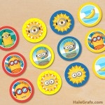 FREE Printable Summer Minions Cupcake Toppers